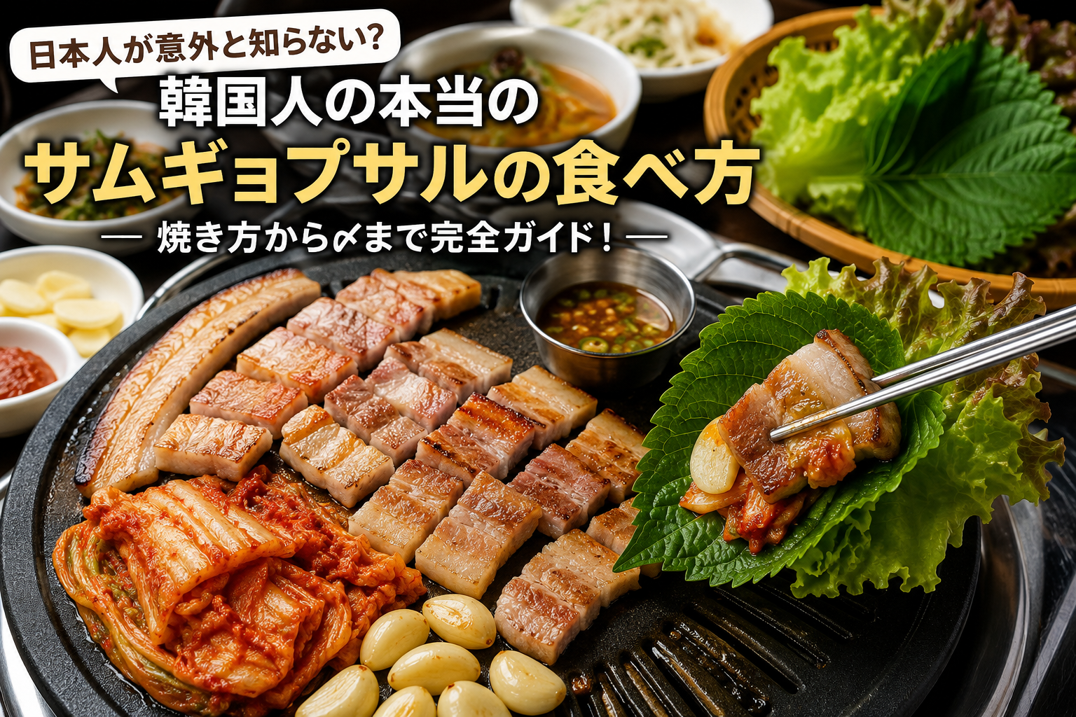 日本人が意外と知らない？韓国人の本当のサムギョプサルの食べ方｜焼き方から〆まで