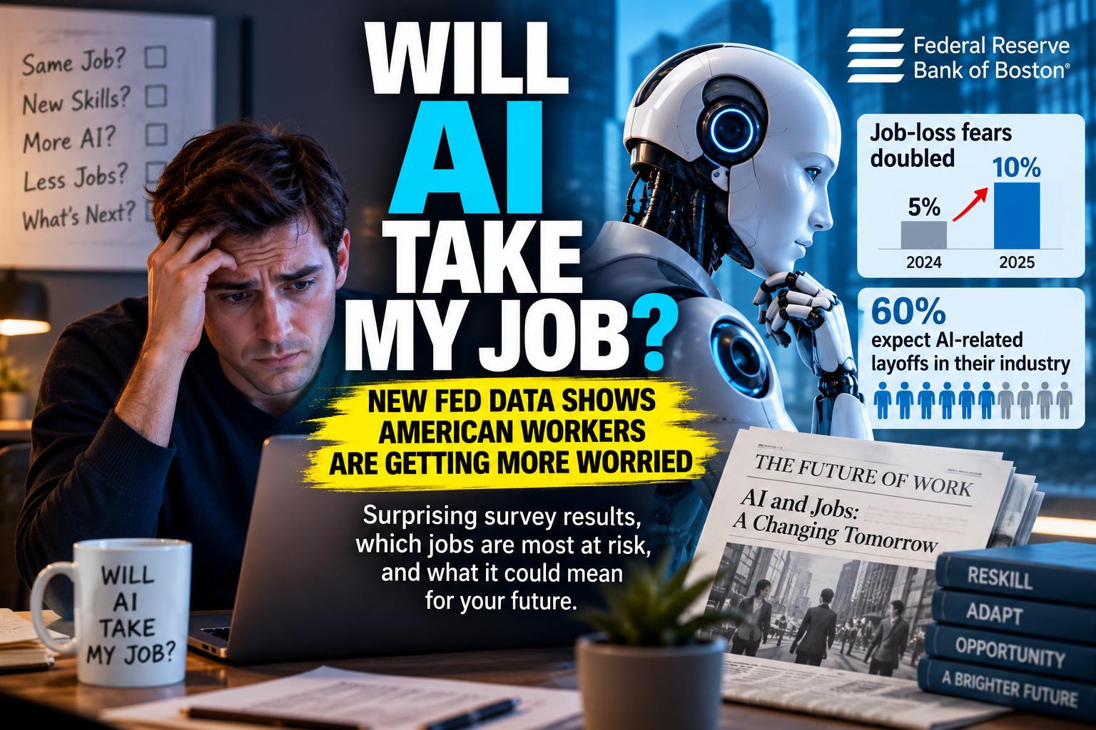 Will AI Take My Job? New Fed Data Shows American Workers Are Getting More Worried