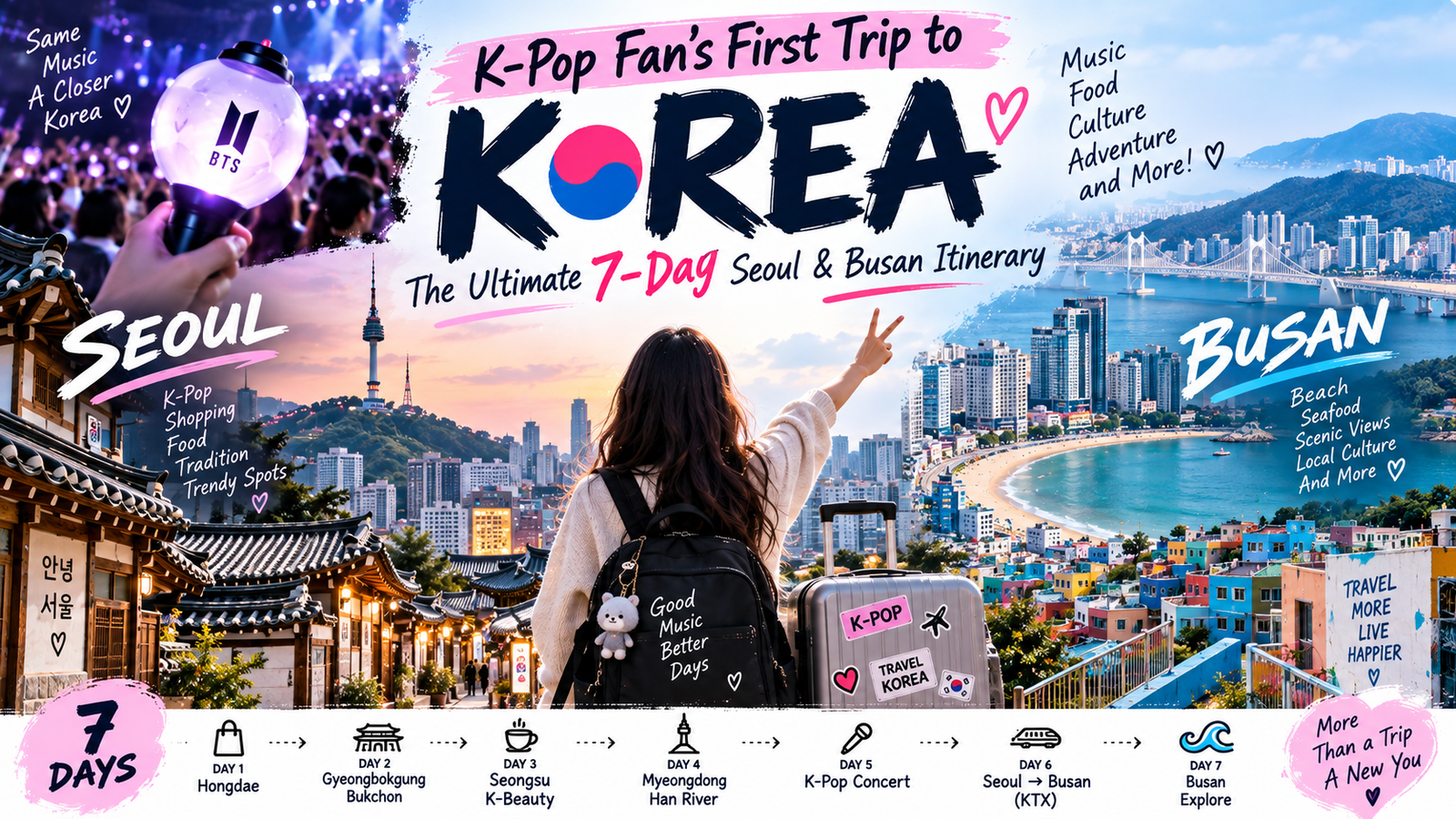 K-Pop Fan’s First Trip to Korea: The Ultimate 7-Day Seoul & Busan Itinerary
